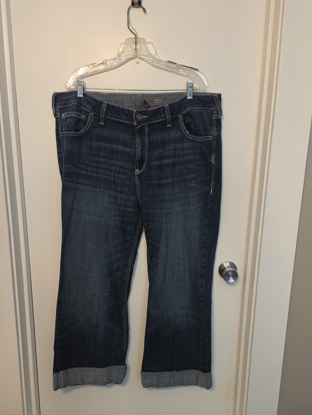 Ariat Dark Indigo Cropped Straight Jeans